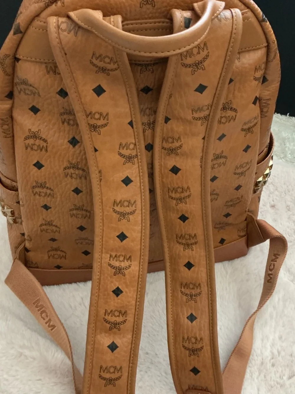 MCM GM MONOGRAM COGNAC CANVAS BACKPACK LIMITED ED.